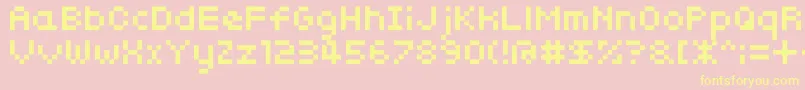Somybmp017 Font – Yellow Fonts on Pink Background