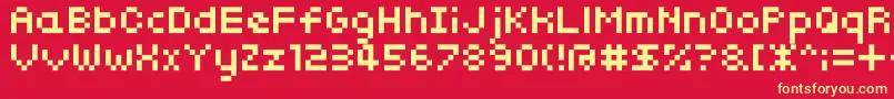 Somybmp017 Font – Yellow Fonts on Red Background