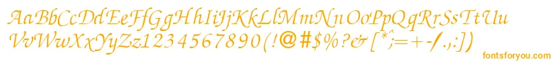 ZabriskiescriptItalic-Schriftart – Orangefarbene Schriften