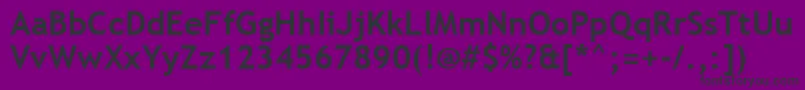 TrebuchetMsРџРѕР»СѓР¶РёСЂРЅС‹Р№-Schriftart – Schwarze Schriften auf violettem Hintergrund