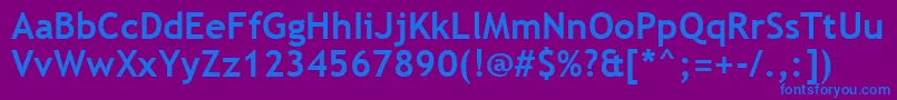 TrebuchetMsРџРѕР»СѓР¶РёСЂРЅС‹Р№ Font – Blue Fonts on Purple Background