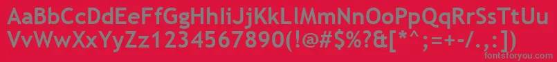 TrebuchetMsРџРѕР»СѓР¶РёСЂРЅС‹Р№ Font – Gray Fonts on Red Background