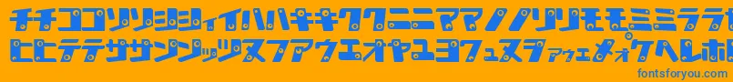 Шрифт KankanaK – синие шрифты на оранжевом фоне