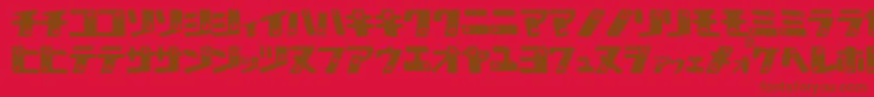 フォントKankanaK – 赤い背景に茶色の文字
