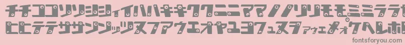 フォントKankanaK – ピンクの背景に灰色の文字