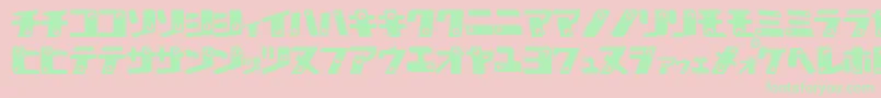 KankanaK-Schriftart – Grüne Schriften auf rosa Hintergrund