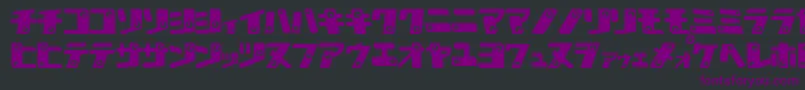 KankanaK-Schriftart – Violette Schriften auf schwarzem Hintergrund