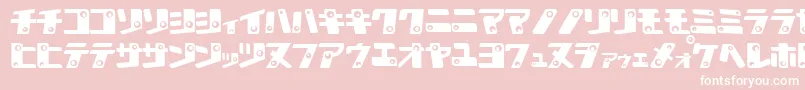 KankanaK-Schriftart – Weiße Schriften auf rosa Hintergrund