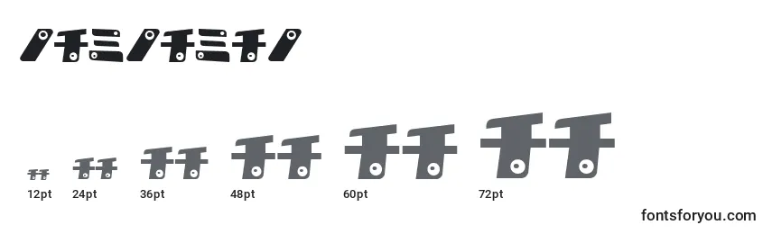 Größen der Schriftart KankanaK