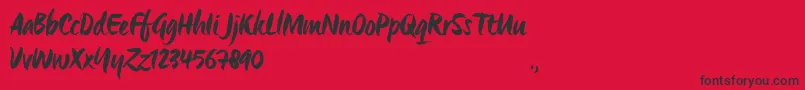 OrigoTrial Font – Black Fonts on Red Background