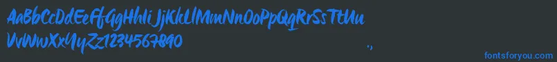 OrigoTrial Font – Blue Fonts on Black Background