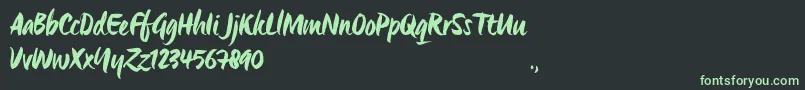 OrigoTrial Font – Green Fonts on Black Background