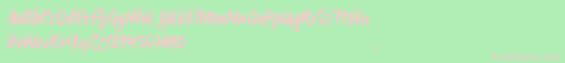 OrigoTrial Font – Pink Fonts on Green Background