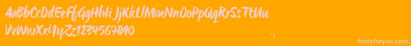 OrigoTrial Font – Pink Fonts on Orange Background