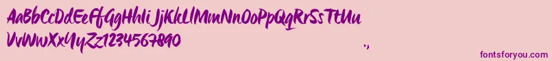 OrigoTrial Font – Purple Fonts on Pink Background