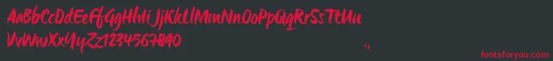 OrigoTrial Font – Red Fonts on Black Background