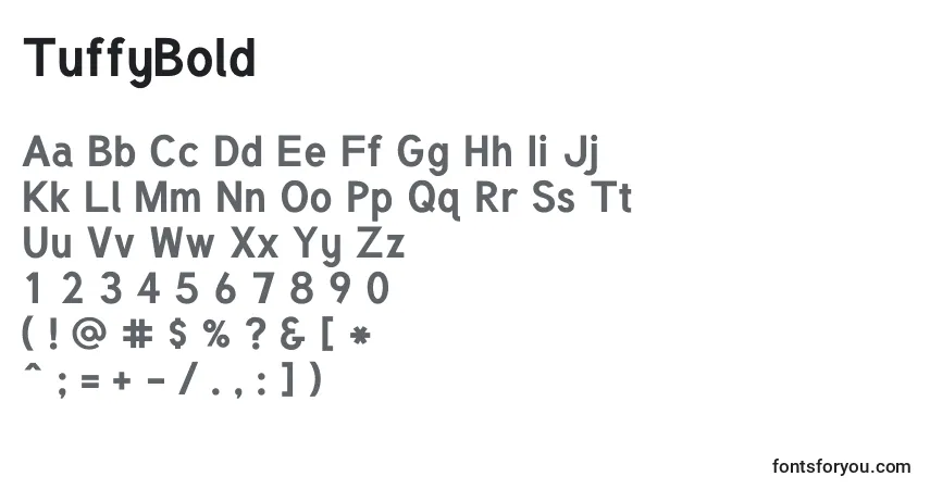 Schriftart TuffyBold (58738) – Alphabet, Zahlen, spezielle Symbole