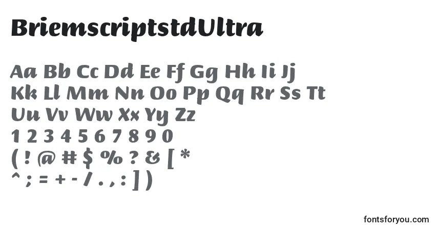 Police BriemscriptstdUltra - Alphabet, Chiffres, Caractères Spéciaux