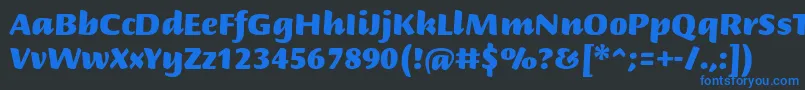 BriemscriptstdUltra Font – Blue Fonts on Black Background