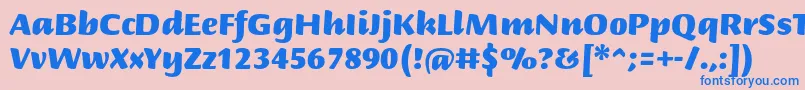 BriemscriptstdUltra Font – Blue Fonts on Pink Background