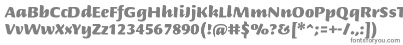BriemscriptstdUltra-fontti – harmaat kirjasimet valkoisella taustalla