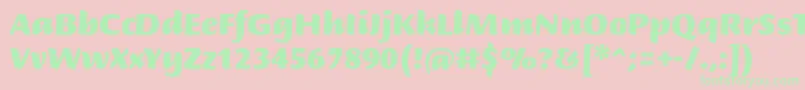 BriemscriptstdUltra-Schriftart – Grüne Schriften auf rosa Hintergrund