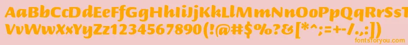 BriemscriptstdUltra Font – Orange Fonts on Pink Background