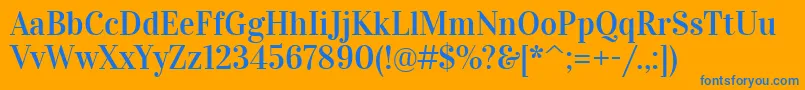 VidalokaRegular Font – Blue Fonts on Orange Background