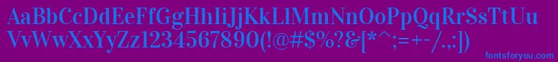 VidalokaRegular Font – Blue Fonts on Purple Background