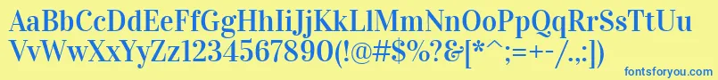 VidalokaRegular Font – Blue Fonts on Yellow Background
