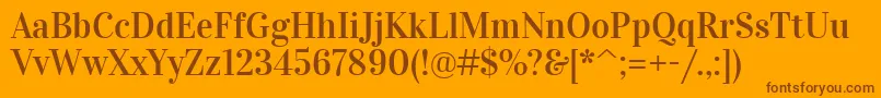 VidalokaRegular Font – Brown Fonts on Orange Background