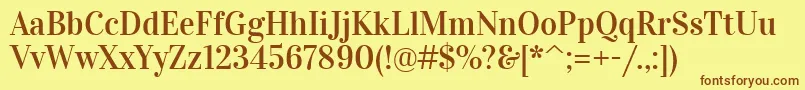 VidalokaRegular Font – Brown Fonts on Yellow Background