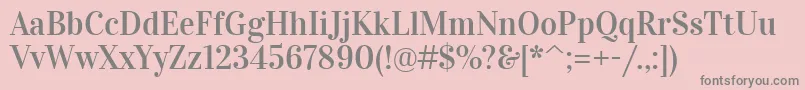 フォントVidalokaRegular – ピンクの背景に灰色の文字