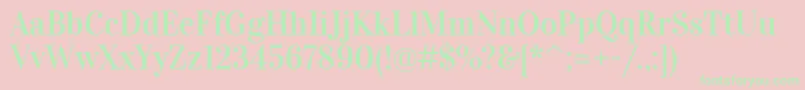 VidalokaRegular Font – Green Fonts on Pink Background