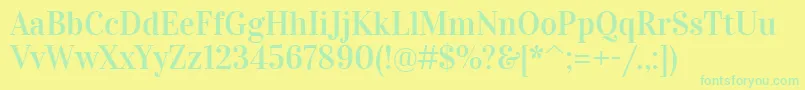 VidalokaRegular Font – Green Fonts on Yellow Background