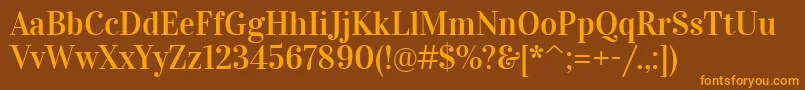 VidalokaRegular Font – Orange Fonts on Brown Background