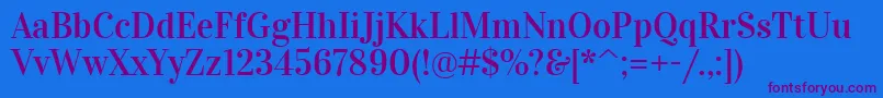 VidalokaRegular Font – Purple Fonts on Blue Background