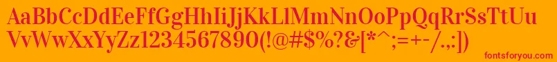 VidalokaRegular Font – Red Fonts on Orange Background
