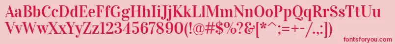 VidalokaRegular Font – Red Fonts on Pink Background