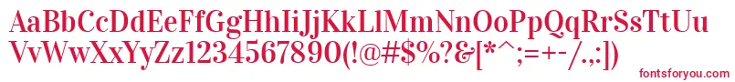 VidalokaRegular Font – Red Fonts on White Background