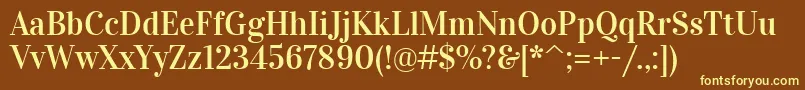 VidalokaRegular Font – Yellow Fonts on Brown Background