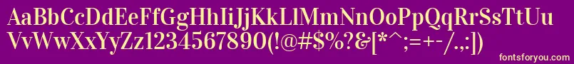 VidalokaRegular Font – Yellow Fonts on Purple Background