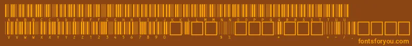 C39hrp24dmtt Font – Orange Fonts on Brown Background