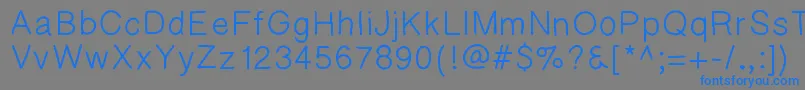 フォントKaorigel – 灰色の背景に青い文字