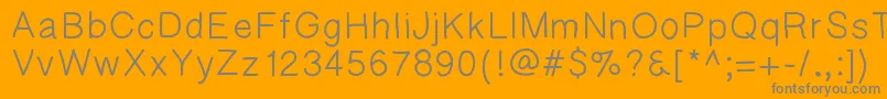 Kaorigel Font – Gray Fonts on Orange Background