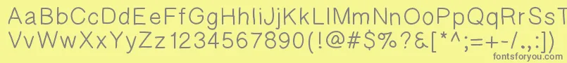 フォントKaorigel – 黄色の背景に灰色の文字