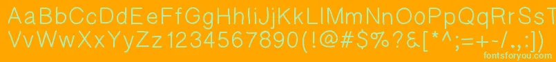 Kaorigel Font – Green Fonts on Orange Background