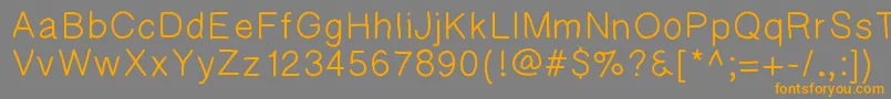 Kaorigel-Schriftart – Orangefarbene Schriften auf grauem Hintergrund