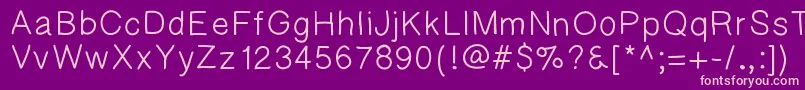 Kaorigel-Schriftart – Rosa Schriften auf violettem Hintergrund