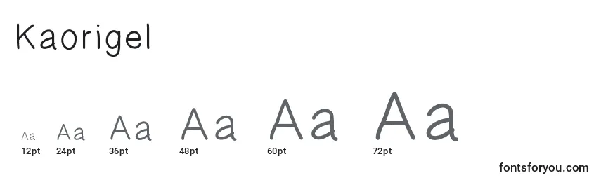 Kaorigel Font Sizes